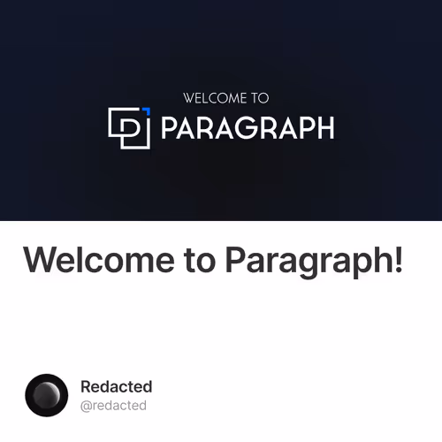 Welcome to Paragraph!
