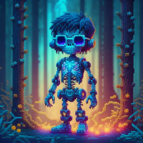 Zora Skeleton Blue