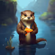 Otter and Goldfish 🐟