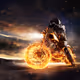 Moto on fire
