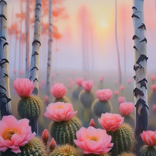 Blooming cactus