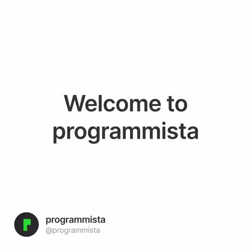 Welcome to programmista