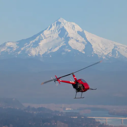helicopter & mountain