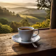 A pleasant dawn with coffee