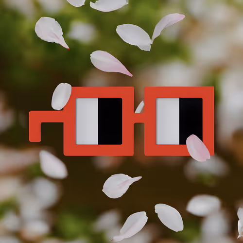 Noggles with Falling Rose Petals