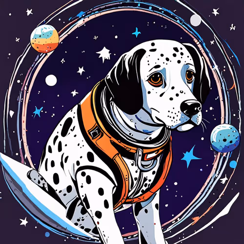 Dalmatian in space