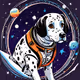 Dalmatian in space