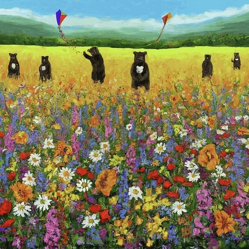 Bears with Kites