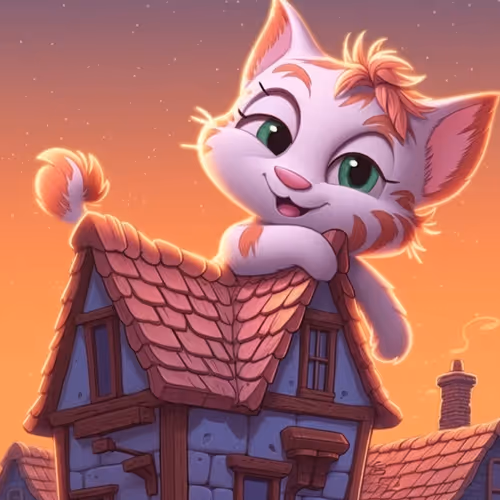 Rooftop Serenity: A Cat's Golden Hour