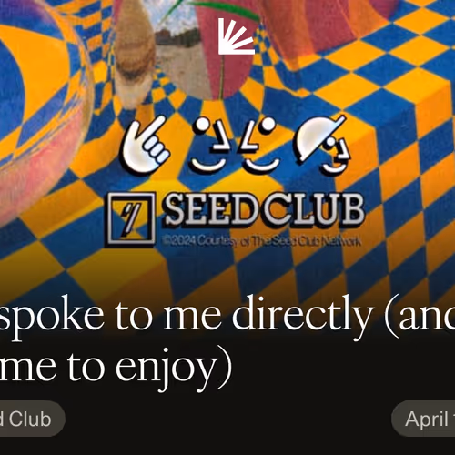 god spoke to me directly (and she told me to enjoy)