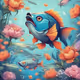 beautiful and big fish and flower