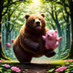 Bear and pig friendship