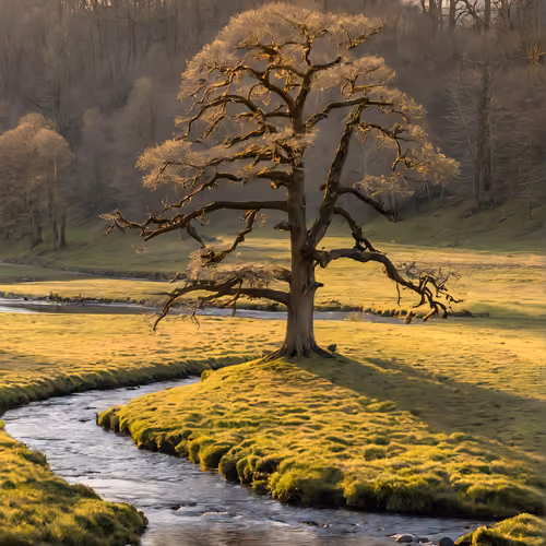 Sunrise with Tree