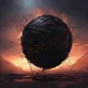 3d Digital art Black