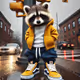 Raccoon family