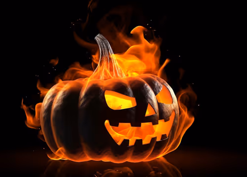 Flaming Pumpkin