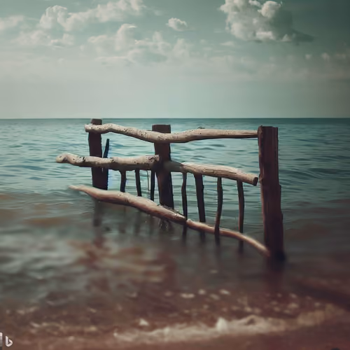 Fence in the sea