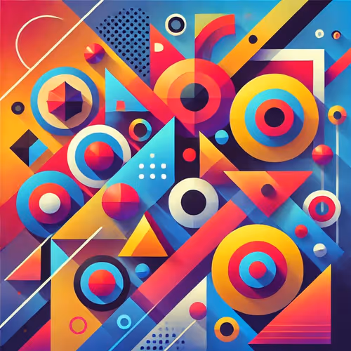 An abstract composition featuring
