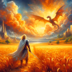 Knight in a Wheat Field