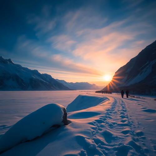 Sunrise in the North Pole