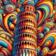 Psychedelic Pisa Tower