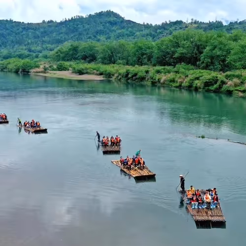 Bamboo raft