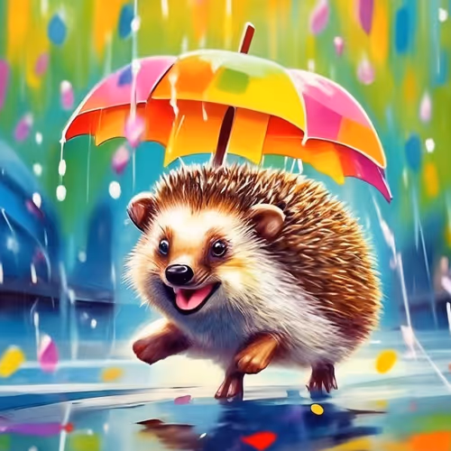 Cheerful hedgehog