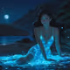 blue woman