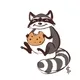 Raccoon has a sweet tooth