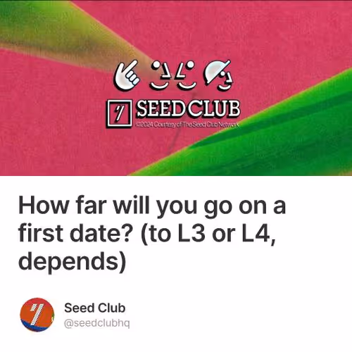 How far will you go on a first date? (to L3 or L4, depends)