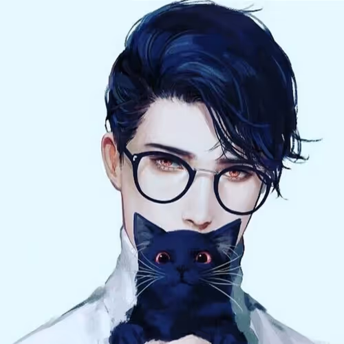 Anime boy with glasses