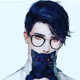 Anime boy with glasses