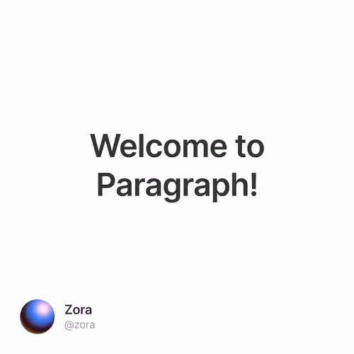 Welcome to Paragraph!