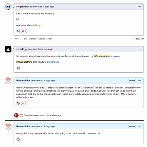 It's ONCHAIN, not ON-CHAIN