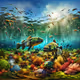 A sublime depiction of an underwater paradise