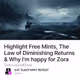 Highlight Free Mints, The Law of Diminishing Returns & Why I'm happy for Zora integration.