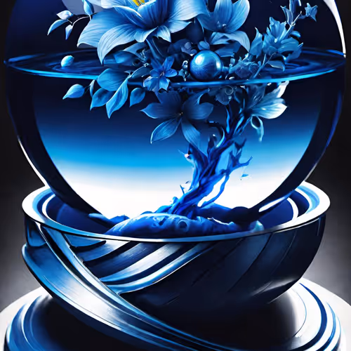 blue beautiful ball