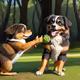 australian shepherd play