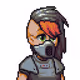Pixel cyberpunk girl