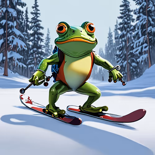 frog on skis