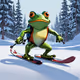 frog on skis