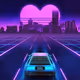 neon car