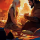 Daenerys Targaryen and Khal Droao