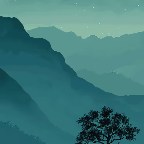 Mountain And Tree