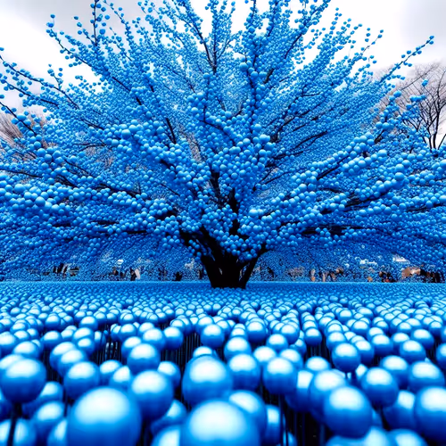 blue ball tree