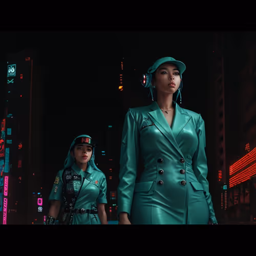 Futuristic cyberpunk