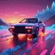 Neon car