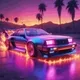 Neon car