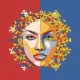 Abstract woman's face