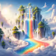Rainbow flying